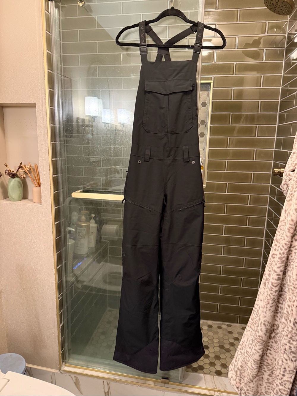 Black Women's Flylow Ski Bib Overalls